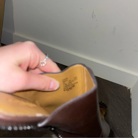 Coach Maple Sadle Semi Matte Leather Brown Mule Sandal Heels Beaded 7.5 Mobwife - Picture 7 of 10